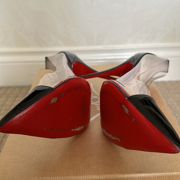 Christian Louboutin Size 37 Patent PVC Debout 100 Pumps Transparent - Picture 3 of 6